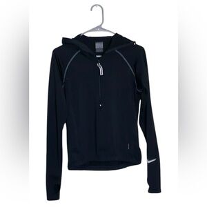 Nike Black Long Sleeve Athletic Top with hood